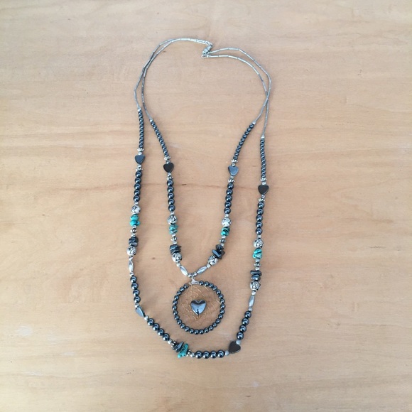 Native American Turquoise Dream Catcher Necklace - Picture 3 of 7
